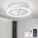 20 in. Flush Mount Ceiling Fandelier for Bedroom Living Room Kitchen, Modern Fancy Ceiling Fans, Smart Reversible Low Profile Ceiling Fan-1-ErisView