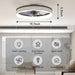 20 in. Flush Mount LED Ceiling Fan and Light, Ceiling Fan on Low Ceiling with Lights and Remote, Black Dimmable Bladeless Chandelier Fan Light for Bedroom-7-ErisView