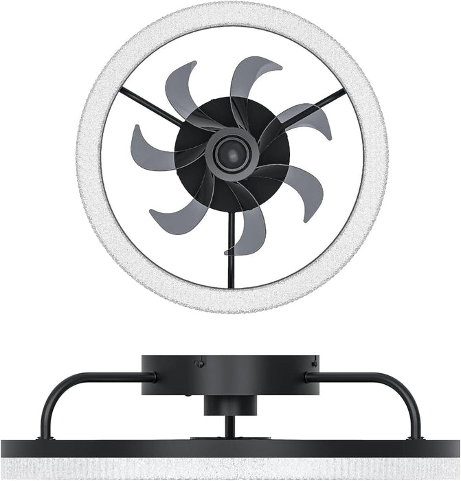 20 in. Flush Mount Low Profile Ceiling Fan and Light, Ceiling Fans with Lights and Remote, Reversible Noiseless Ceiling Fan for Bedroom Living Room Kitchen-8-ErisView