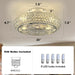 20 in. Flush Mount Low Profile Ceiling Fan and Light, Enclosed Caged Crystal Ceiling Fan with Remote, Reversible Ceiling Fan Summer Winter -7-ErisView