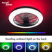 20 in. Flush Mount Low Profile Smart Ceiling Fan with Alexa Google Assistant APP Control, Dimmable LED RGB Ceiling Fan-3-ErisView