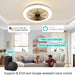 20 in. Flush Mount Low Profile Smart Ceiling Fan with Alexa Google Assistant APP Control, Dimmable LED RGB Ceiling Fan-5-ErisView