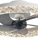 20 in. Flush Mount Remote Control Fan, White Low Profile Crystal Chandelier Ceiling Fan with Lights, Reversible Noiseless Dimmable Fandelier for Bedroom-9-ErisView