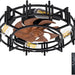 20 in. Indoor Modern Fan with Light and Remote, Black Caged Low Profile Ceiling Fan, Reversible Quiet Ceiling Fans for Bedroom Living Room Kitchen-1-ErisView