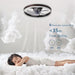 20 in. LED Ceiling Fan with Light and Remote Control, Flush Mount Low Profile Ceiling Fan and Light, Reversible Ceiling Fan for Winter Summer-15-ErisView