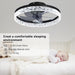 20 in. LED Ceiling Fan with Light and Remote Control, Flush Mount Low Profile Ceiling Fan and Light, Reversible Ceiling Fan for Winter Summer-5-ErisView