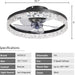20 in. LED Ceiling Fan with Light and Remote Control, Flush Mount Low Profile Ceiling Fan and Light, Reversible Ceiling Fan for Winter Summer-8-ErisView