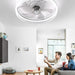 20 in. Low Ceiling Fan and Light and Remote Control, LED Dimmable Fandelier Flush Mount, White Reversible Modern Ceiling Fan-2-ErisView