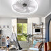 20 in. Low Ceiling Fan and Light and Remote Control, LED Dimmable Fandelier Flush Mount, White Reversible Modern Ceiling Fan-3-ErisView