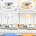 20 in. Low Ceiling Fan and Light and Remote Control, LED Dimmable Fandelier Flush Mount, White Reversible Modern Ceiling Fan-5-ErisView