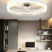20 in. Low Ceiling Fan and Light and Remote Control, LED Dimmable Fandelier Flush Mount, White Reversible Modern Ceiling Fan-8-ErisView