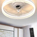 20 in. Low Ceiling Fan and Light and Remote Control, LED Dimmable Fandelier Flush Mount, White Reversible Modern Ceiling Fan-1-ErisView