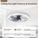 20 in. Low Profile Ceiling Fan with Light and Remote, Modern Dimmable Ceiling Fan for Bedroom Living Room Dining Room-4-ErisView