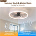 20 in. Low Profile Ceiling Fan with Light and Remote, Modern Dimmable Ceiling Fan for Bedroom Living Room Dining Room-5-ErisView