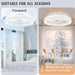 20 in. Low Profile Flush Mount Fandelier Ceiling Fan, White Modern Remote Control Ceiling Fan and Light, Dimmable Bladeless LED Fan Light -5-ErisView