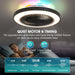 20 in. Modern Bladeless Remote Ceiling Fan with Light, Flush Mount Enclosed LED Ceiling Fan with RGB Lights Bedroom Ceiling Fans Living Room Kitchen-4-ErisView