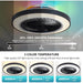 20 in. Modern Bladeless Remote Ceiling Fan with Light, Flush Mount Enclosed LED Ceiling Fan with RGB Lights Bedroom Ceiling Fans Living Room Kitchen-6-ErisView