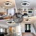 20 in. Modern Ceiling Fan with Low Profile Light, Black Smart Dimmable Low Profile Ceiling Fan-2-ErisView