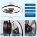 20 in. Modern Ceiling Fan with Low Profile Light, Black Smart Dimmable Low Profile Ceiling Fan-6-ErisView