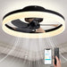 20 in. Modern Ceiling Fan with Low Profile Light, Black Smart Dimmable Low Profile Ceiling Fan-1-ErisView