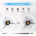 20 in. Modern Fan with Light Bladeless Ceiling Fan, Low Ceiling Fan with Lights Remote, Flush Mount Enclosed Ceiling Fan, Small Black Bedroom Ceiling Fans-3-ErisView