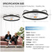 20 in. Modern Fan with Light Bladeless Ceiling Fan, Low Ceiling Fan with Lights Remote, Flush Mount Enclosed Ceiling Fan, Small Black Bedroom Ceiling Fans-4-ErisView