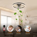 20 in. Modern Flush Mount Ceiling Fan, Smart Dimmable Reversible Bladeless LED Fan Light, Black Reversible Ceiling Fans with Lights-4-ErisView