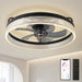 20 in. Modern LED Ceiling Fan with App Remote Control, Dimmable Silent Ceiling Fan for Bedroom Living Room-Black-ErisView