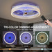 20 in. Modern LED Ceiling Fan with App Remote Control, Dimmable Silent Ceiling Fan for Bedroom Living Room-ErisView