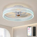 20 in. Modern LED Ceiling Fan with App Remote Control, Dimmable Silent Ceiling Fan for Bedroom Living Room-White-ErisView