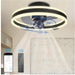 20 in. Modern LED Fan Light, 360¡ã Oscillating Ceiling Fan with Low Profile Light, Flush Mount Bladeless Ceiling Fan with Remote and APP Bluetooth Control-1-ErisView