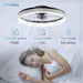 20 in. Modern Low Profile Ceiling Fan with Light, Black Flush Mount Ceiling Fan for Bedroom Living Room-4-ErisView