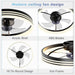 20 in. Modern Low Profile Ceiling Fan with Light, Black Flush Mount Ceiling Fan for Bedroom Living Room-6-ErisView