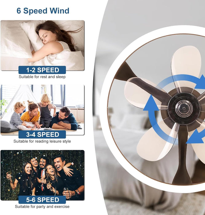 20 in. Modern Low Profile Ceiling Fan with Lights and APP Remote Control, Smart Bladeless Flush Mount Ceiling Fan for Bedroom Living Room-4-ErisView