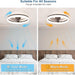 20 in. Modern Low Profile Ceiling Fan with Lights and APP Remote Control, Smart Bladeless Flush Mount Ceiling Fan for Bedroom Living Room-6-ErisView