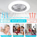 20 in. RGB Low Profile Ceiling Fan with Light, Wi-Fi Bluetooth Speaker Ceiling Fan, Smart Bladeless Ceiling Fan with Alexa Google Assistant APP Control-3-ErisView