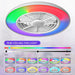 20 in. RGB Low Profile Ceiling Fan with Light, Wi-Fi Bluetooth Speaker Ceiling Fan, Smart Bladeless Ceiling Fan with Alexa Google Assistant APP Control-5-ErisView