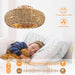 20 in. Rattan Ceiling Fan, Boho Caged Ceiling Fan with Lights, Flush Mount Low Ceiling Fan with Remote, Bedroom Ceiling Fans, Reversible Silent Fandalier-3-ErisView
