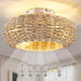 20 in. Rattan Ceiling Fan, Boho Caged Ceiling Fan with Lights, Flush Mount Low Ceiling Fan with Remote, Bedroom Ceiling Fans, Reversible Silent Fandalier-1-ErisView