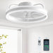 20 in. Remote Control Ceiling Fan and Light APP Control, Modern Smart Low Profile Flush Mount Bladeless Ceiling Fan for Living Room Bedroom Kitchen-1-ErisView