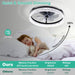 20 in. Remote Control Ceiling Fan and Light, Low Profile Modern Flush Mount Ceiling Fan, Dimmable Black Ceiling Fan with Light, Bedroom Ceiling Fans-6-ErisView