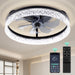 20 in. Remote Control Ceiling Fan and Light, Low Profile Modern Flush Mount Ceiling Fan, Dimmable Black Ceiling Fan with Light, Bedroom Ceiling Fans-1-ErisView