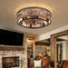 20 in. Rustic Flush Mount Ceiling Fans with Remote, Low Profile Farmhouse Ceiling Fan with Light, Modern Caged Crystal Ceiling Fan Lights Fixture-7-ErisView