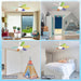 20 in. Screw In Ceiling Fan Light, Small Remote Control Ceiling Fans, White Dimmable Ceiling Fan and Light-14-ErisView