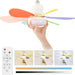 20 in. Screw In Ceiling Fan Light, Small Remote Control Ceiling Fans, White Dimmable Ceiling Fan and Light-8-ErisView