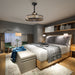 20 in. Small Caged Ceiling Fan with Light and Remote Control, Farmhouse Semi-Flush Mount Ceiling Fan for Bedroom Living Room-ErisView
