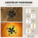 20 in. Small Caged Ceiling Fan with Light and Remote Control, Farmhouse Semi-Flush Mount Ceiling Fan for Bedroom Living Room-ErisView