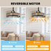 20 in. Small Caged Ceiling Fan with Light and Remote Control, Farmhouse Semi-Flush Mount Ceiling Fan for Bedroom Living Room-ErisView