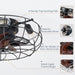 20 in. Small Caged Ceiling Fan with Lights and Remote, Low Profile Flush Mount Ceiling Fan without Blades, Farmhouse Industrial Enclosed Ceiling Fan-4-ErisView