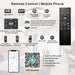 20 in. Small Flush Mount Bladeless Ceiling Fan and Remote, White Modern Low Profile Enclosed Ceiling Fan for Bedroom Living Room Kitchen-8-ErisView